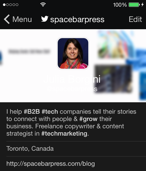 spacbarpress twitter profil na mobilu