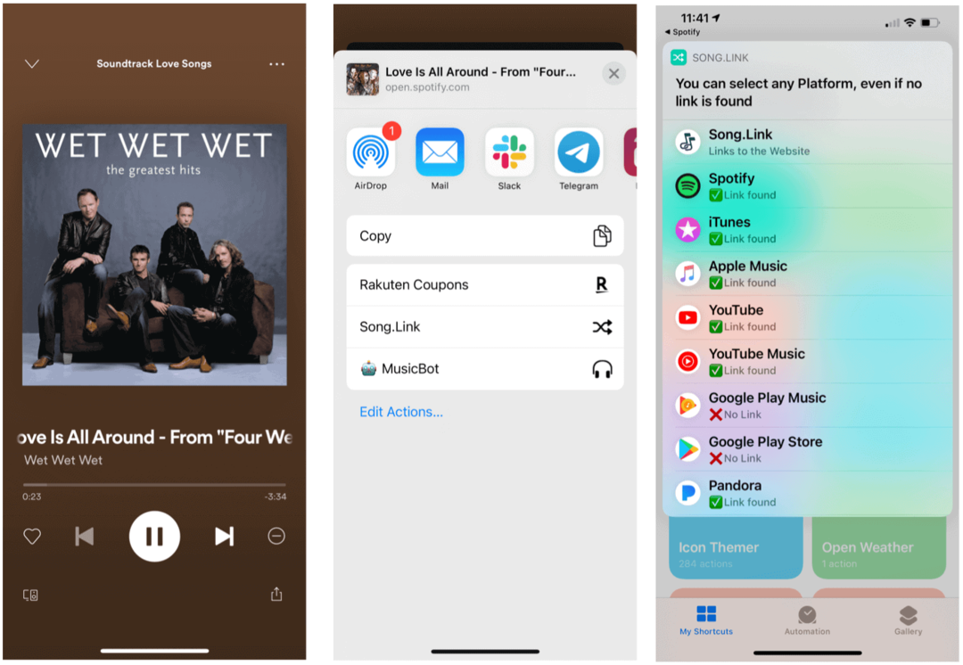 Klávesové zkratky Siri pro Spotify Siri sdílí skladby