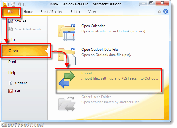 Jak importovat kontakty do aplikace Outlook 2010 z Gmailu, Hotmailu a Yahoo