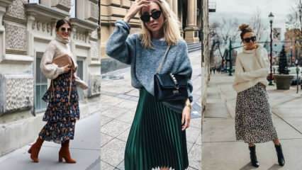 Nejstylovější kombinace svetrových sukní sezóny