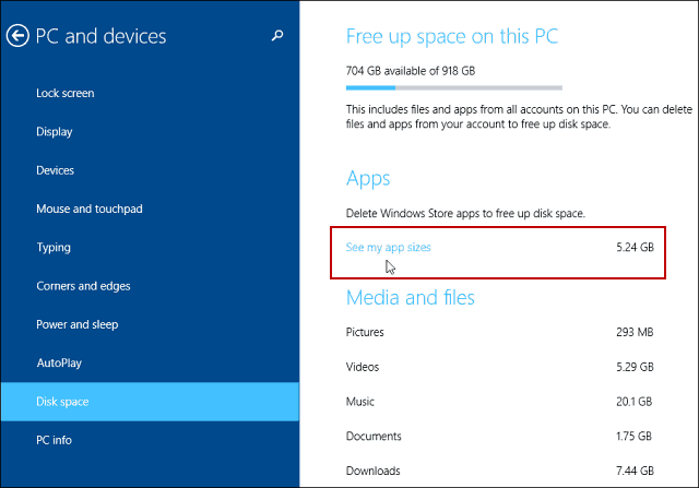 Windows 8.1 Tip: Správa moderních aplikací a uvolnění místa na disku