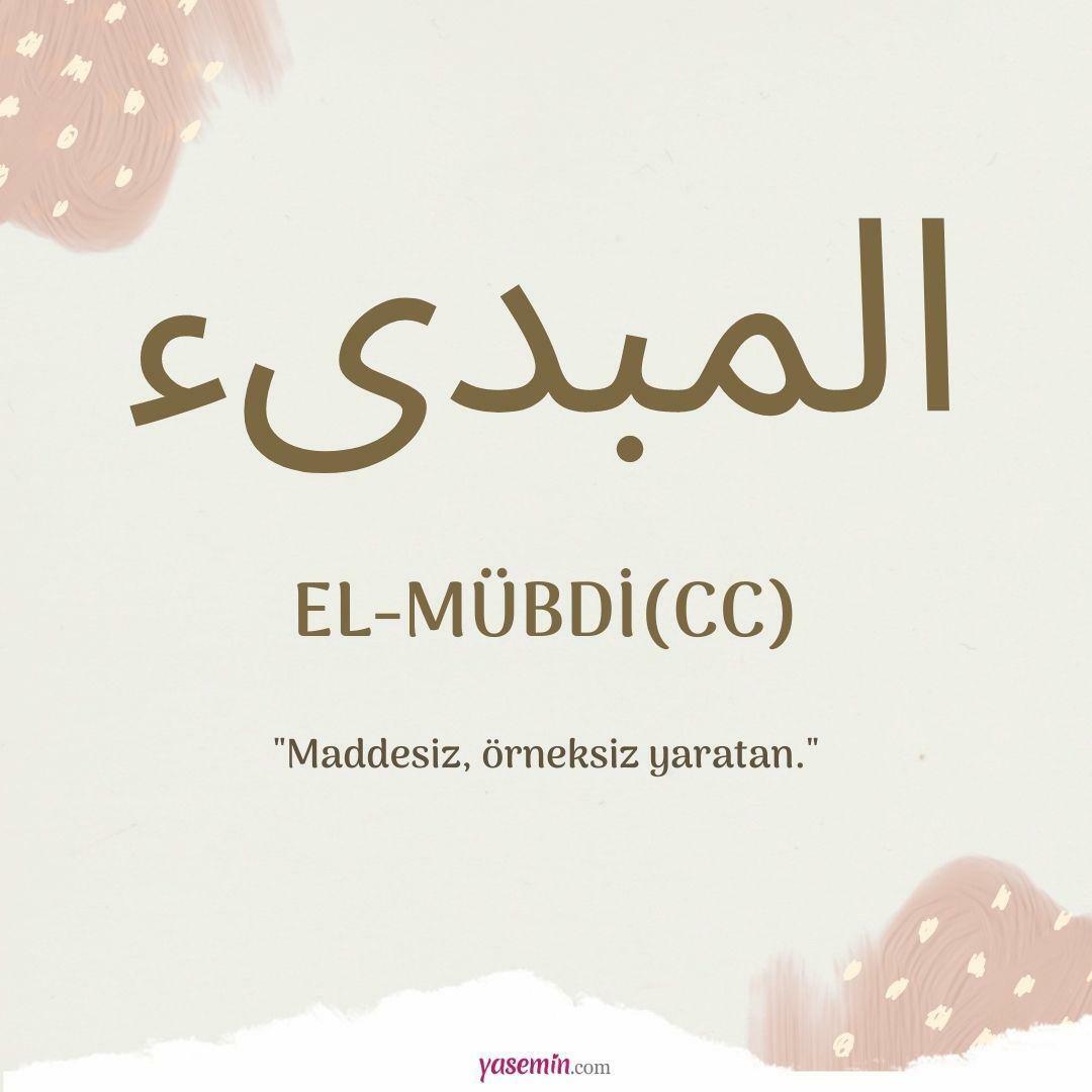 Co znamená al-Mubdi (cc)?