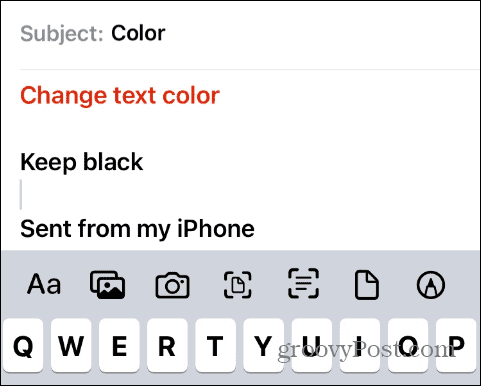 Změňte barvu textu na iPhone