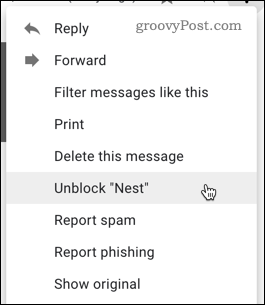 Odblokujte uživatele v Gmailu