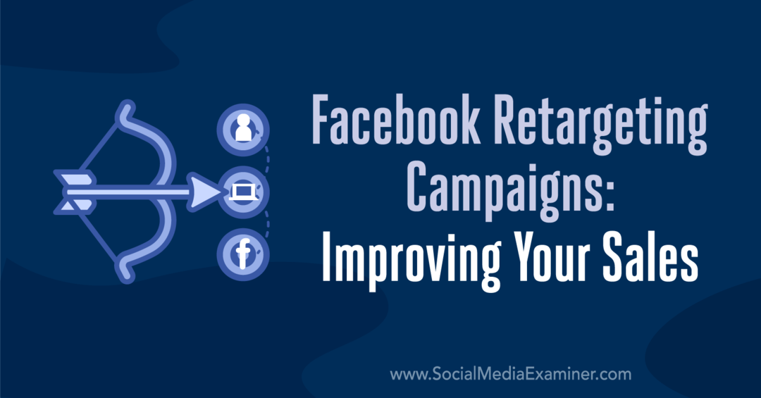Kampaně zaměřené na cílení na Facebook: Zlepšení prodeje: Zkoušející sociálních médií