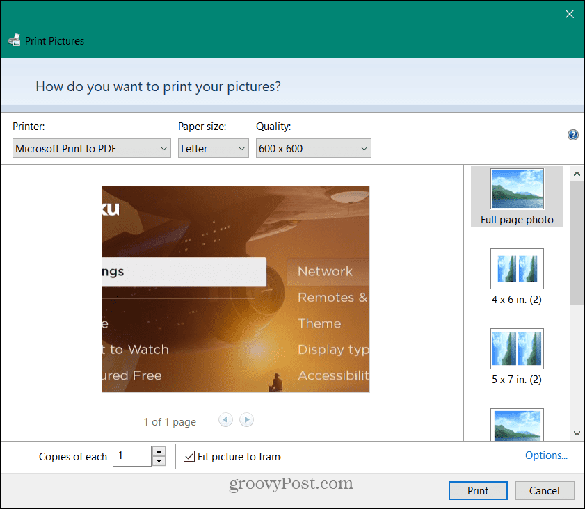 Převeďte PNG do PDF v systému Windows
