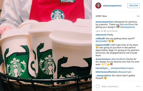 instagram partnera starbucks