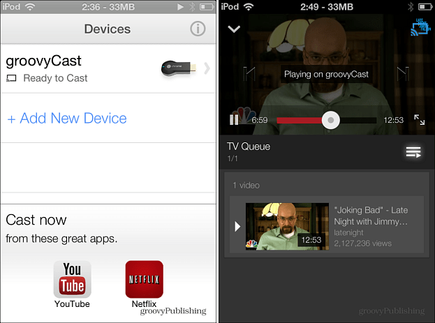 Chromecast na iOS