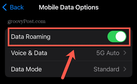 iphone datový roamingový přepínač