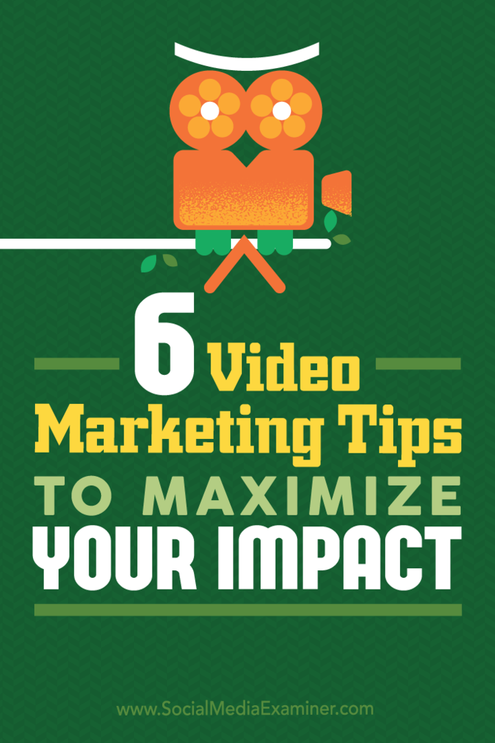 Tipy k šesti způsobům, jak mohou obchodníci zlepšit výkon vašeho videoobsahu.