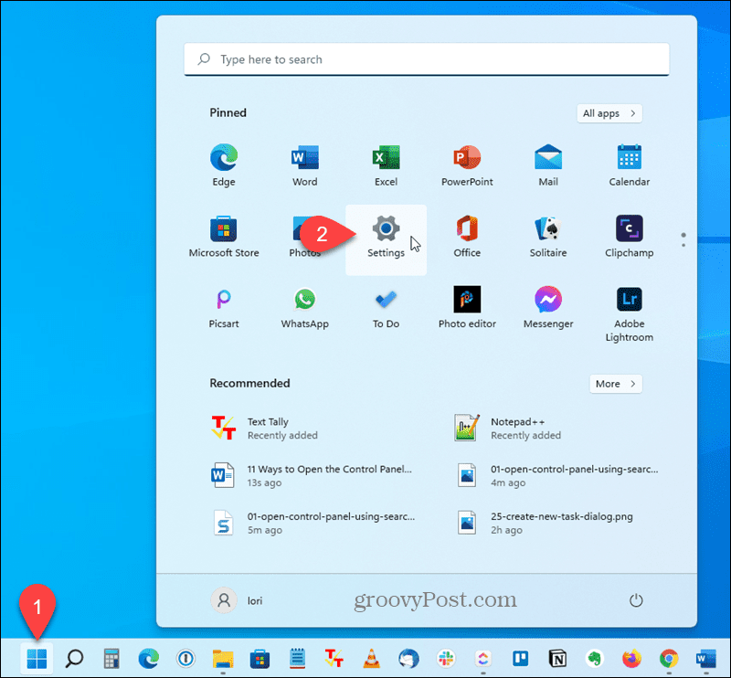 Otevřete aplikaci Nastavení ve Windows 11