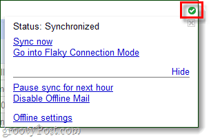 synchronizovaný režim gmail offline 