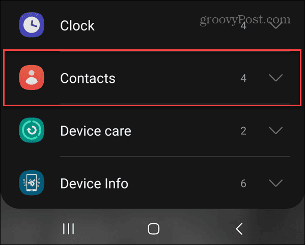 widget kontaktů pro android