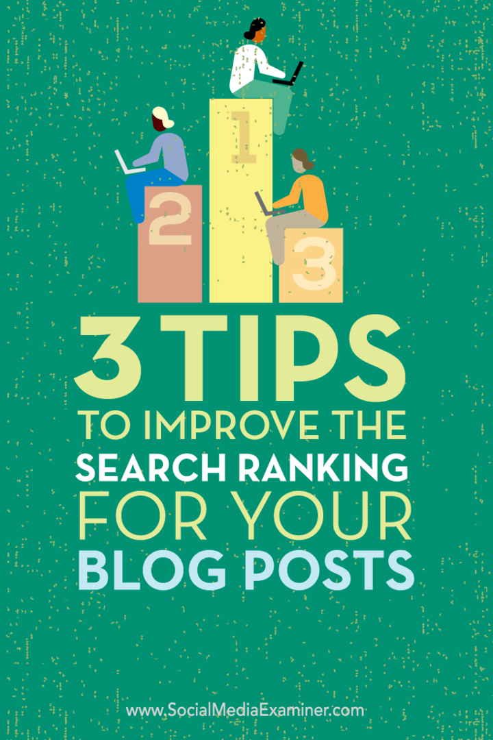 Tipy ke třem způsobům, jak zlepšit hodnocení vašich příspěvků na blogu.