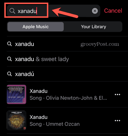 vyhledávací dotaz apple music