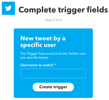 Nastavte applet IFTTT, který je spuštěn novým tweetem od konkrétního uživatele Twitteru.