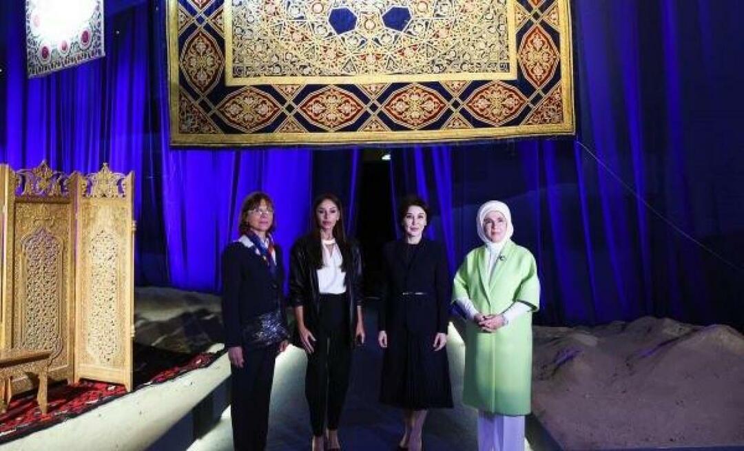 První dáma Erdoğan poděkovala Ziroat Mirziyojevové, manželce prezidenta Uzbekistánu
