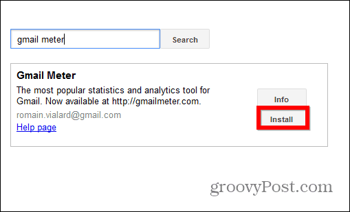 Instalační skript Gmail Meter