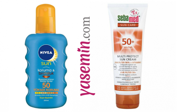 NIVEA Sunscreen & Bronzing Spray & SEBAMED Sun Cream F50+ 75 ml