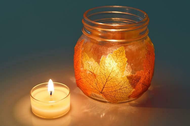 Výroba svícnů z listů