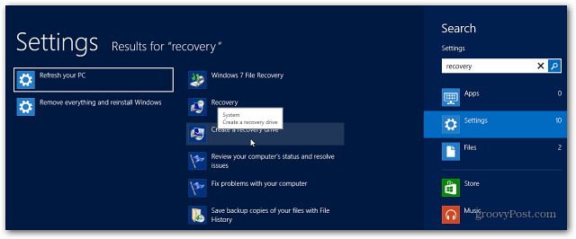 Jak vytvořit Windows 8 Recovery Flash Drive