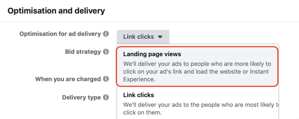 Použijte reklamy na Facebooku k inzerci lidem, kteří navštíví váš web, krok 9.