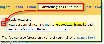 přeposílejte poštu ze své trvalé schránky se spamem na vaši skutečnou e-mailovou adresu, aniž byste riskovali své soukromí