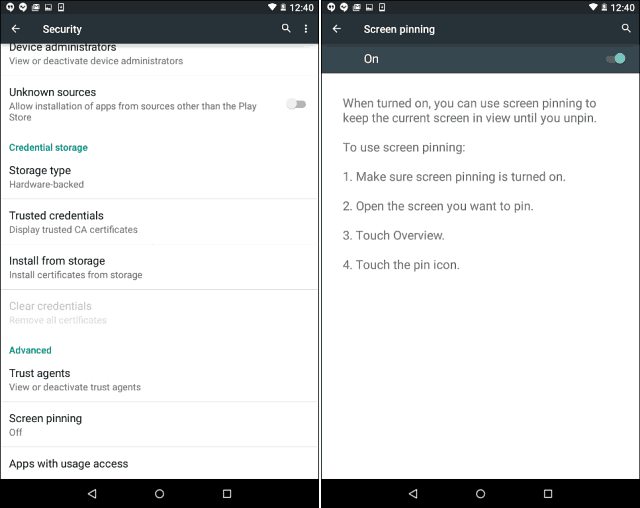 Zamkněte lízátko Android 5.0 na pouze jednu aplikaci s připínáním obrazovky