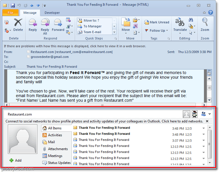 Jak zakázat podokno lidí v aplikaci Outlook 2010
