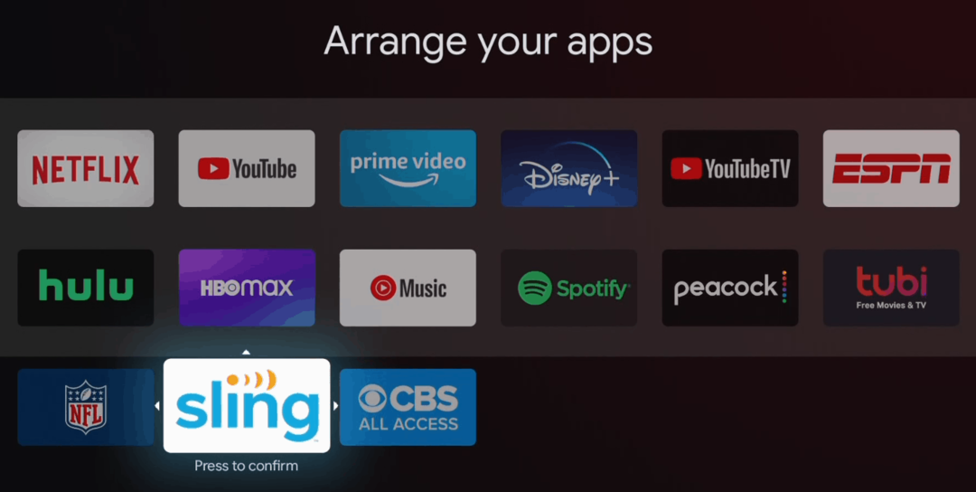 Uspořádejte aplikace na Chromecastu na domovské obrazovce Google TV