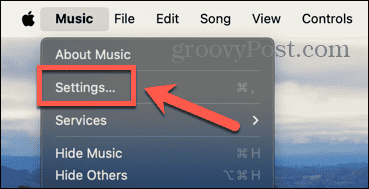 Apple nastavení hudby mac