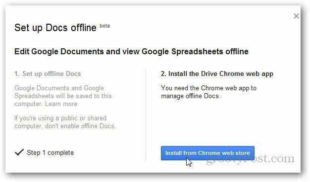 Dokumenty Google offline 2