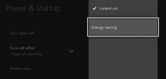 Tip Xbox One: Povolte režim úspory energie