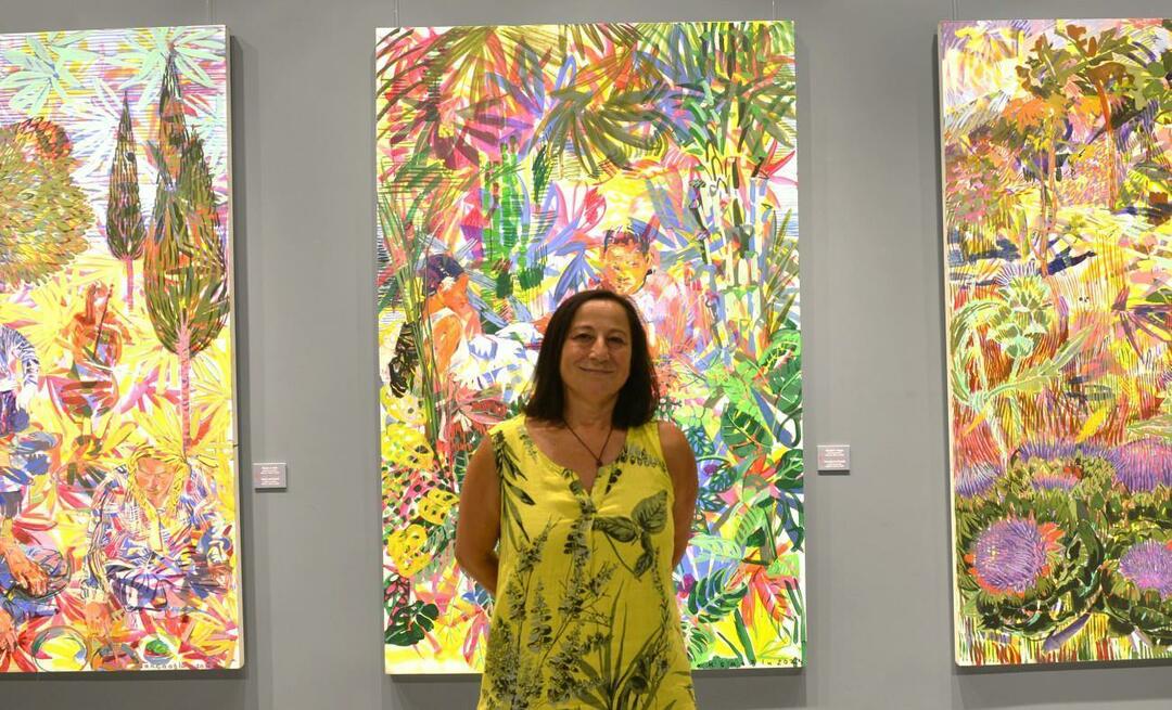 Výstava obrazů Zeliha Akçaoğlu „Secret Gardens“ je v Ziraat Bank Çukurambar Art Gallery