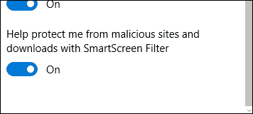 vypněte SmartScreen 2