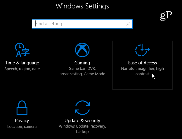 2 Snadný přístup k nastavení systému Windows 10