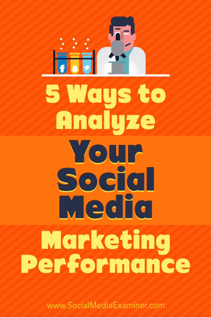 5 způsobů, jak analyzovat svůj marketingový výkon v sociálních médiích: zkoušející sociálních médií