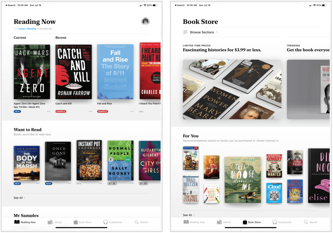 Knihy Apple na iPadu