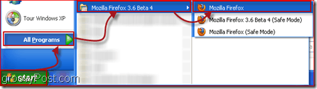 Otevření Firefoxu