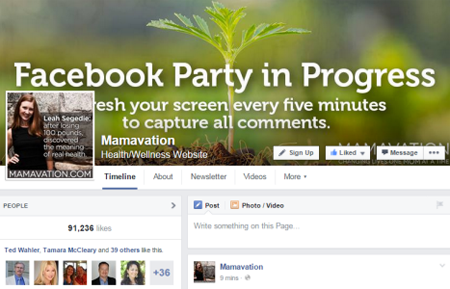 mamavation facebook party titulní obrázek