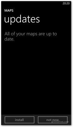 Aktualizace map Windows Phone 8