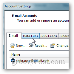 jak vytvořit soubor PST pro aplikaci Outlook 2013 - klikněte na datový soubor