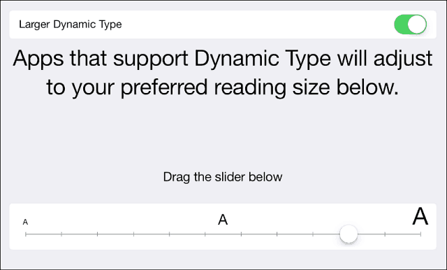 Tip pro iOS 7: Rozšiřte text, tučně a snadněji na čtení