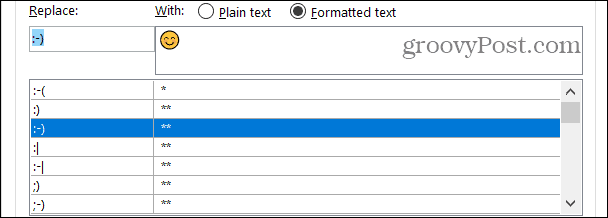 Nahrazení formátovaného textu v aplikaci Word ve Windows