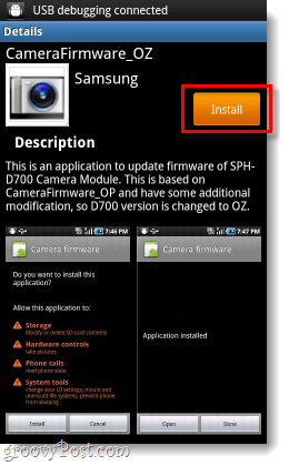 Instalační program aktualizace firmwaru fotoaparátu Samsung