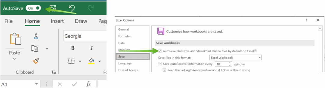 Ukládejte soubory Excel na OneDrive Automatické ukládání Microsoft Excel