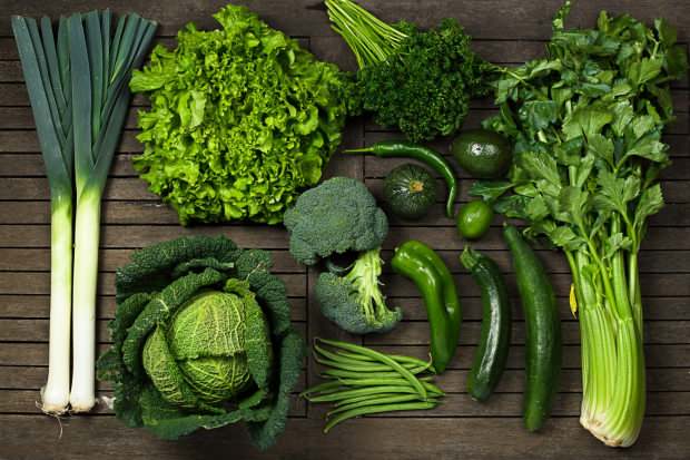 zelená zelenina je bohatá na glutathion