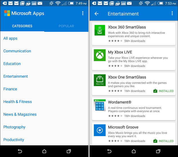Jak najít vaši aplikaci Microsoft pro Android snadnou cestou