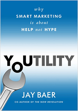 Toto je screenshot obálky knihy Youtility od Jay Baera.