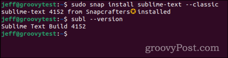 Instalace Sublime Text pomocí snap